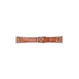 Bouletta Apple Watch Uyumlu Deri Kordon Cross 42-44-45mm ST RST2EF Taba