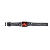 Bouletta Apple Watch Uyumlu Deri Kordon Cross 42-44-45mm ST RST1 Siyah
