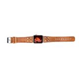 Bouletta Apple Watch Uyumlu Deri Kordon Cross 42-44-45mm ST V18 Taba