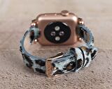 Bouletta Apple Watch Uyumlu Deri Kordon 38-40-41mm Ferro Leopar LEO56