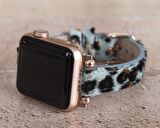 Bouletta Apple Watch Uyumlu Deri Kordon 38-40-41mm Ferro Leopar LEO56
