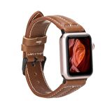 Bouletta Apple Watch Uyumlu Deri Kordon 42-44-45mm NM3-AS2 Taba