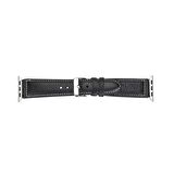 Bouletta Apple Watch Uyumlu Deri Kordon 42-44-45mm NM1-AS1 Siyah