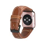 Bouletta Apple Watch Uyumlu Deri Kordon 42-44-45mm NM1-AS4 Açık Taba