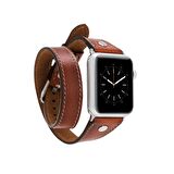 Bouletta Apple Watch Uyumlu Deri Kordon 42-44-45mm Slim Double Tour ST RST2EF Taba