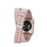Apple Watch Uyumlu Deri Kordon 42-44-45mm Slim DT ST NU2