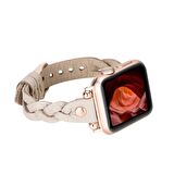 Bouletta Apple Watch Uyumlu Deri Kordon Wanda 38-40-41mm RT ERC3 Bej