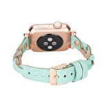 Bouletta Apple Watch Uyumlu Deri Kordon Wanda 38-40-41mm RT BRN7 Yeşil