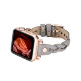 Bouletta Apple Watch Uyumlu Deri Kordon Wanda 38-40-41mm RT RST9 Gri