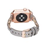 Bouletta Apple Watch Uyumlu Deri Kordon Wanda 38-40-41mm RT RST9 Gri