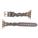 Bouletta Apple Watch Uyumlu Deri Kordon Wanda 38-40-41mm RT RST9 Gri