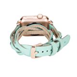 Bouletta Apple Watch Uyumlu Deri Kordon Peggy 38-40-41mm Double Tour RT BRN7 Yeşil