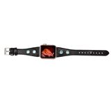 Bouletta Apple Watch Uyumlu Deri Kordon Solitaire 38-40-41mm Slim Ferro Trok RST1 Siyah