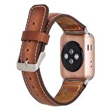 Bouletta Apple Watch Uyumlu Deri Kordon Sen 38-40-41mm RST2EF Taba