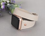Bouletta Apple Watch Uyumlu Deri Kordon 42-44-45mm Slim DTRT ERC3