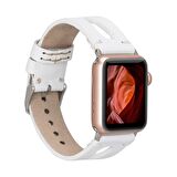 Bouletta Apple Watch Uyumlu Deri Kordon BA2 42-44-45mm F3 Beyaz