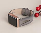 Bouletta Apple Watch Uyumlu Deri Kordon BA2 42-44-45mm RST9EF Gri