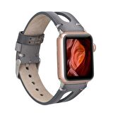 Bouletta Apple Watch Uyumlu Deri Kordon BA2 42-44-45mm RST9EF Gri