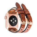 Bouletta Apple Watch Uyumlu Deri Kordon Ely Double Tour RST2EF Taba