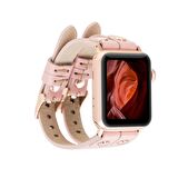 Bouletta Apple Watch Uyumlu Deri Kordon Ely Double Tour NU2 Pembe