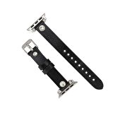 Bouletta Apple Watch Uyumlu Deri Kordon Visby 38-40-41mm Ferro RST1 Siyah