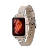 Bouletta Apple Watch Uyumlu Deri Kordon Visby 38-40-41mm Ferro ERC3 Bej