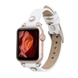 Bouletta Apple Watch Uyumlu Deri Kordon Visby 38-40-41mm Ferro F3 Beyaz
