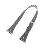 Bouletta Apple Watch Uyumlu Deri Kordon 42-44-45mm Slim Double Tour RG RST9 Gri