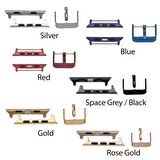 Bouletta Apple Watch Uyumlu Deri Kordon Ely Double Tour Gold Trk RST9 Gri