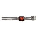 Bouletta Apple Watch Uyumlu Deri Kordon Ely Double Tour Silver Trk RST9 Gri