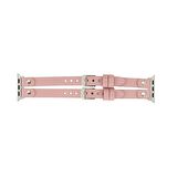Bouletta Apple Watch Uyumlu Deri Kordon Ely Double Tour Silver Trk NU2 Pembe