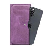 Lozan 6.5 inch Uyumlu Deri Kartlıklı Kılıf G7 Mor