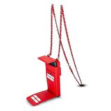 Avjin 6.9 inch Uyumlu Deri Kılıf Cüzdan Askılı ERC2 Kırmızı