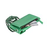 Avjin 6.9 inch Uyumlu Deri Kılıf Cüzdan Askılı ERC4 Yeşil