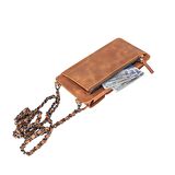 Avjin 6.9 inch Uyumlu Deri Kılıf Cüzdan Askılı LEO1 Leopar