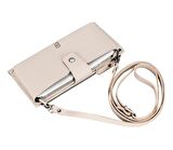 Lozan Strap 6.5 inch Uyumlu Deri Kartlıklı Kılıf ERC3 Bej