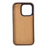 Apple iPhone 15 Pro Uyumlu Deri Arka Kapak ROCK G2