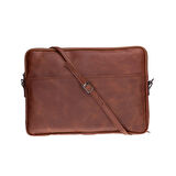 Leeds 14 inç MacBook Ve Pc Uyumlu, Hakiki Deri, El Yapımı Kılıf, Karamel