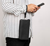 Majeste Hakiki Deri, El Yapımı, Erkek El Çantası, Kömür Siyah