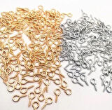Halkalı Vida - Takı Malzemesi Gold Renk 100 Adet