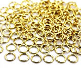 8 MM ANAHTARLIK VE TAKI HALKASI - KALIN HALKA GOLD RENK 50 ADET