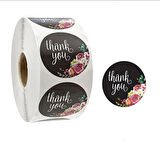 THANK YOU ETİKET STİCKER - 2,5 CM ÖLÇÜSÜNDE 48 ADET