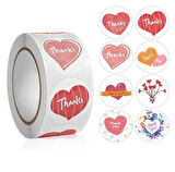 THANK YOU ETİKET STİCKER - 2,5 CM ÖLÇÜSÜNDE 48 ADET - YUVARLAK ETİKET