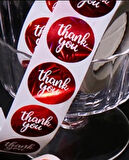 THANK YOU ETİKET STİCKER - 2,5 CM ÖLÇÜSÜNDE 48 ADET - PARLAK ETİKET