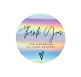 THANK YOU ETİKET STİCKER - 3,8 CM ÖLÇÜSÜNDE 40 ADET - PARLAK ETİKET