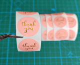 THANK YOU ETİKET STİCKER - 2,5 CM ÖLÇÜSÜNDE 48 ADET - ALTIN YALDIZ BASKILI