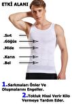 Erkek Korse Atlet Beyaz Bel Korsesi 2 Beden Inceltici Dik Duruş Yardımcısı Toparlayıcı Atlet Korse