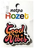 Notpa Rozet Ahşap Good Vibes - 3 adet