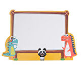 Panda Animasyonlu Dinazor Yazı Tahtası Ahşap 23X33