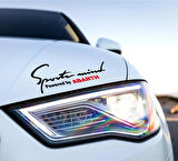 Abarth Mind Kaput Üzerinde Araba Sticker Yapıştırması